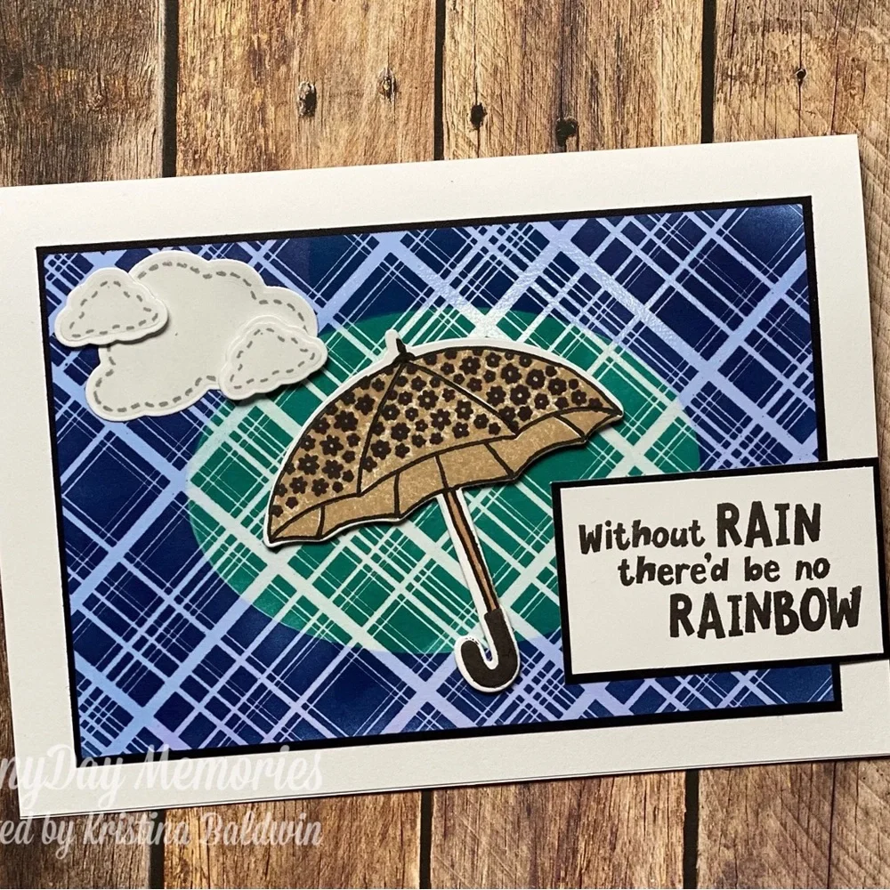 SOLD! CTMH • “When Skies are Grey” Clear Stamp and Die Set - Picture 5 of 8